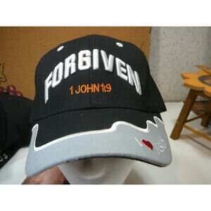 FORGIVEN 1 John 1:9 CHRISTIAN HAT BASEBALL CAP embroidered NWOT